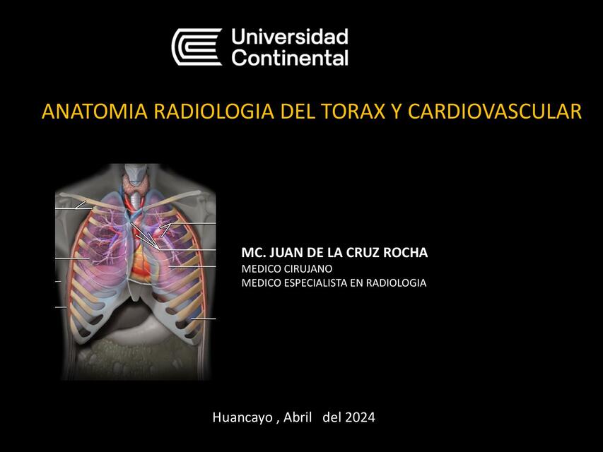 ANATOMIA RADIOLOGIA DEL TORAX Y CARDIOVASCULAR