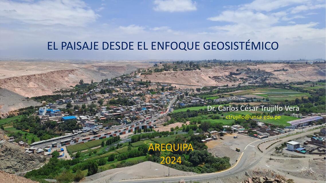 Paisaje desde el enfoque geosistémico