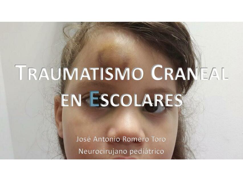 Traumatismo Craneal en Escolares