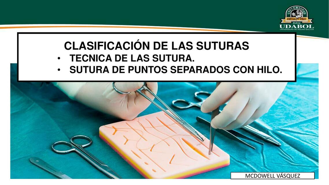 Clasificación de las suturas 