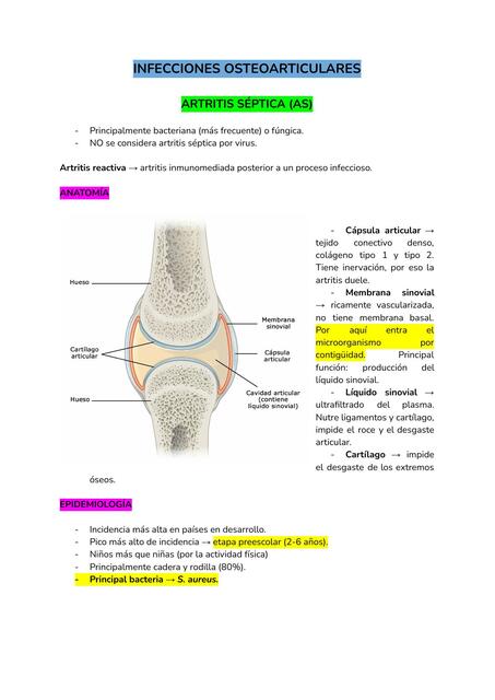 INFECCIONES OSTEOARTICULARES