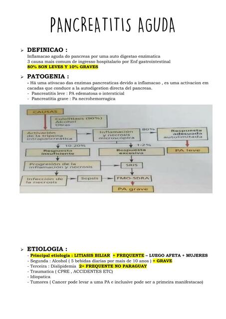 PANCREATITIS AGUDA medcurso