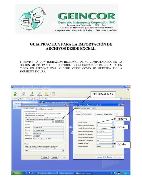 Guía práctica para la importación de archivos desde excell 