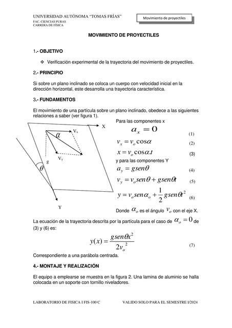 05 MOVIMIENTO DE PROYECTILES