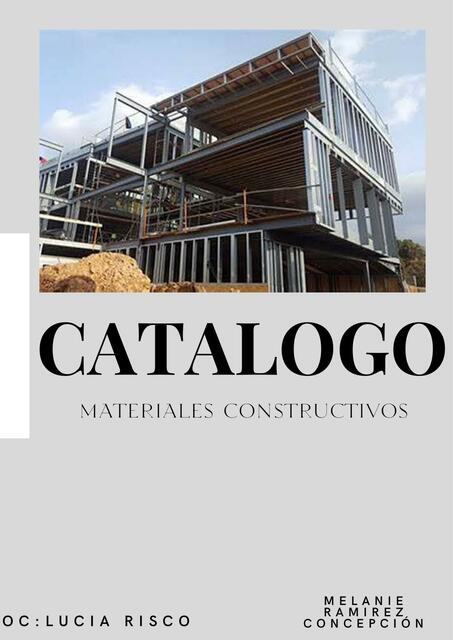 CATALOGO DE MATERIALES CONSTRUCTIVOS DE MELANIE RA