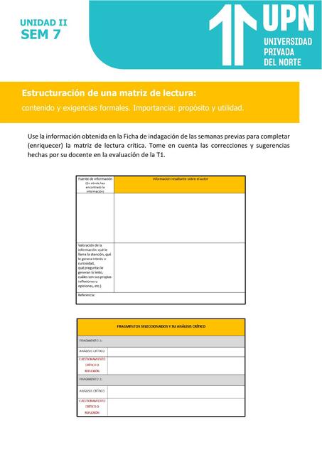 MATRIZ DE LECTURA CRÍTICA SEMANA 71 1