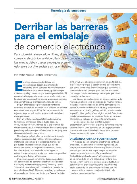 Derribar las barreras para el embalaje de comercio