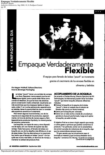 Empaque Verdaderamente Flexible