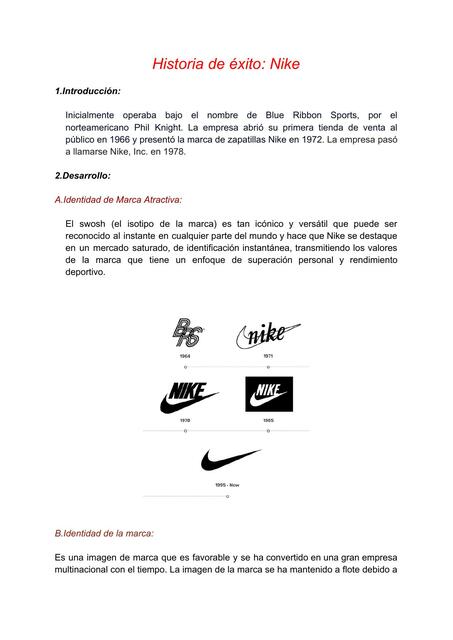 Historia de éxito Nike