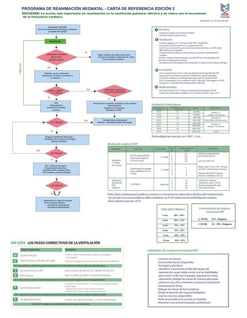 FLUJOGRAMA DE REANIMACION NEONATAL ASCON