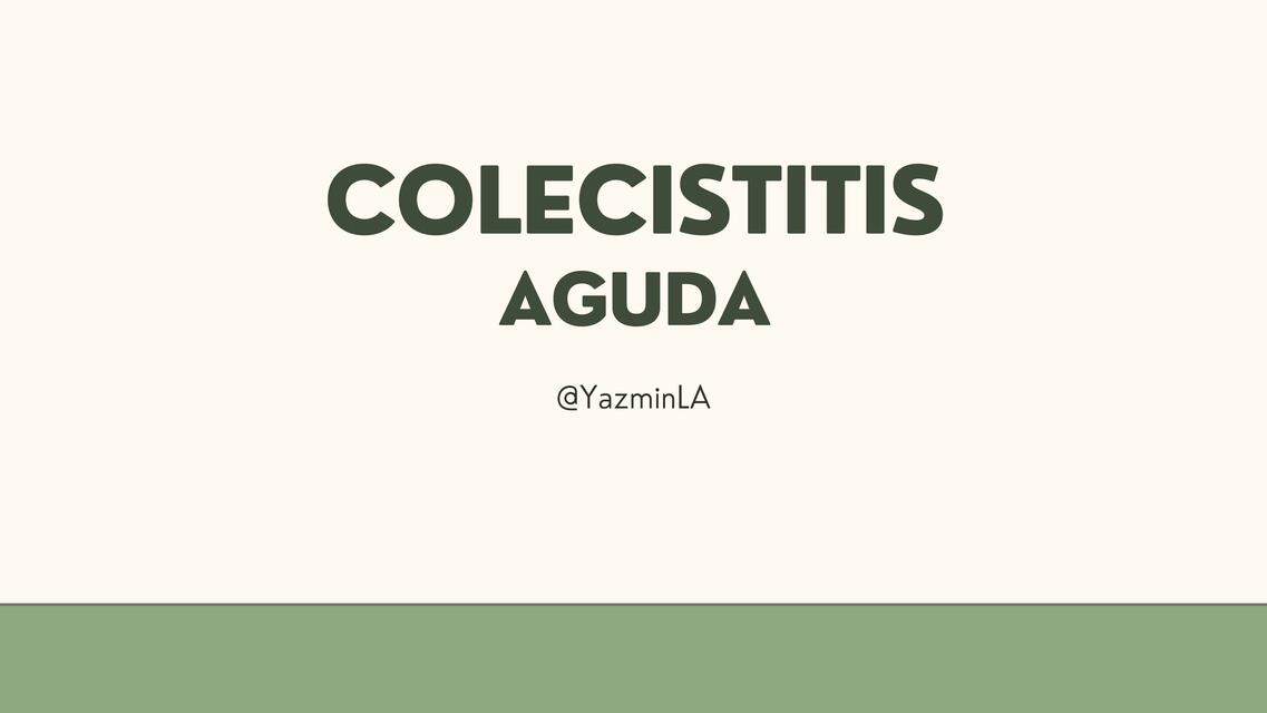 Presentación: Colecistitis aguda