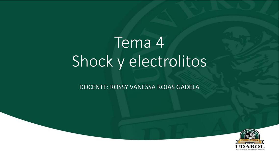 Shock y reposicion de liquidos