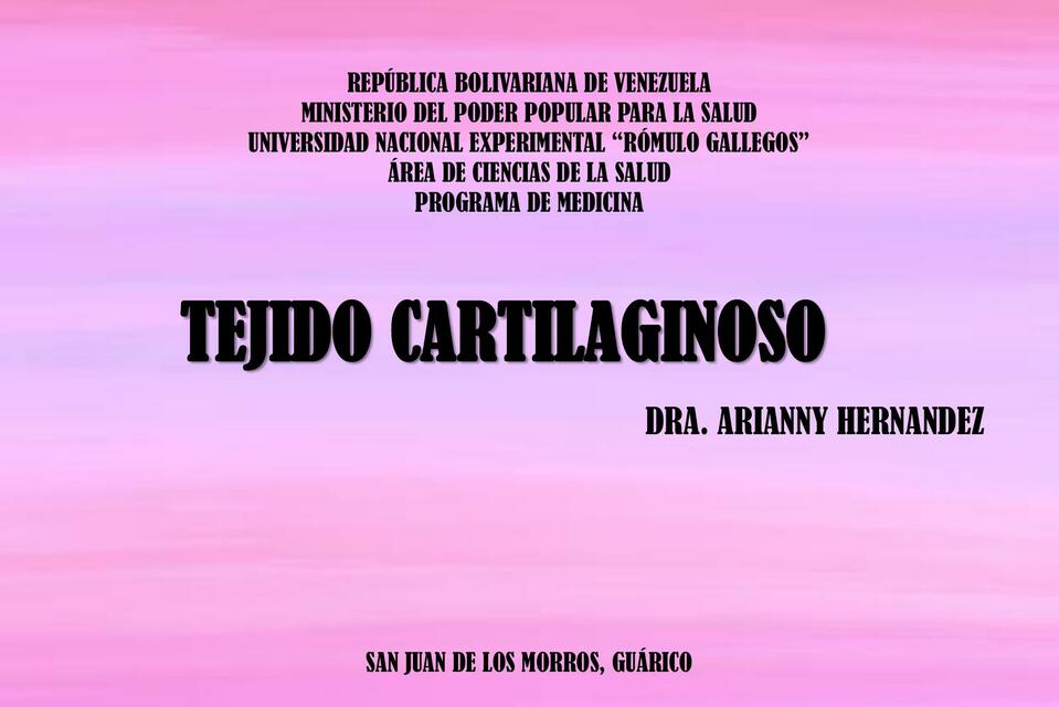 Tejido cartilaginoso