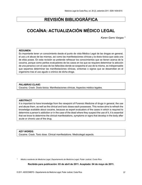 Clorhidrato de cocaína