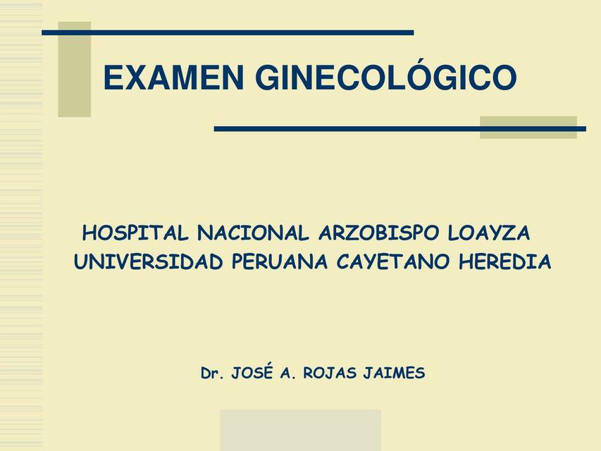 Examen ginecológico