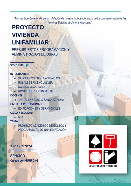 Proyecto vivienda unifamiliar 