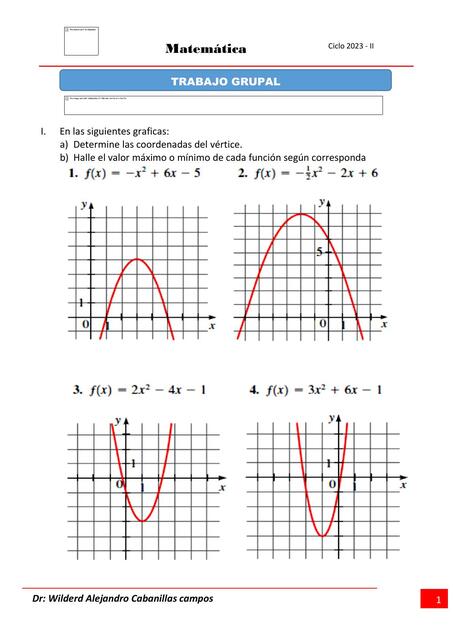 PRACTICA GRUPAL FUNCIÓN CUADRÁTICA