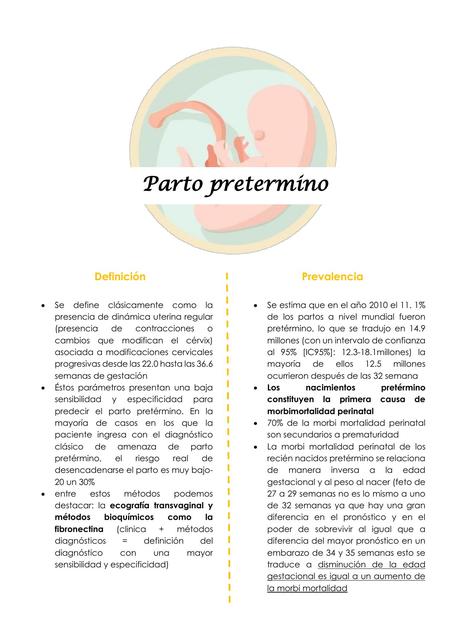 parto pretermino