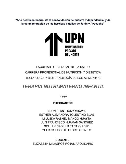 T1 INFORME MATERNO