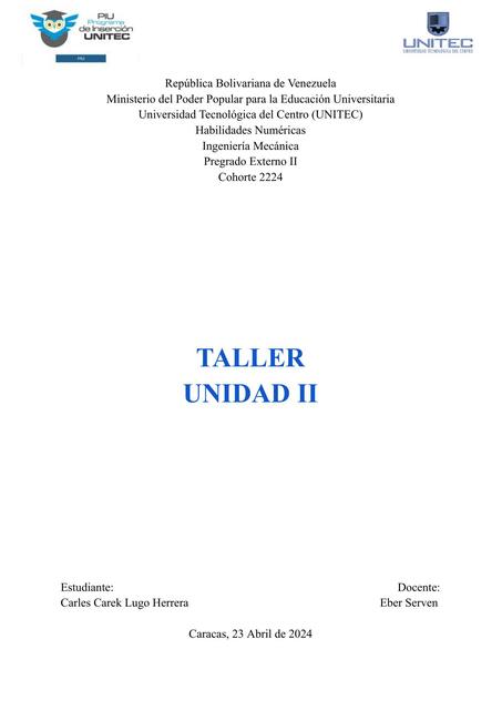 Habilidades Numéricas - Taller