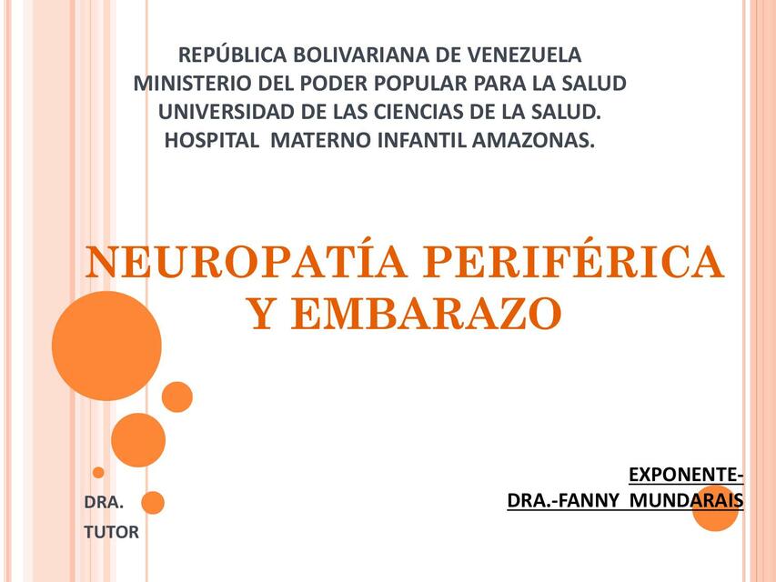 neuropatia periferica y embarazo