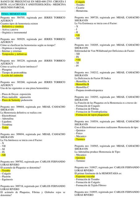 CIRUJIA I 2DO PARCIAL