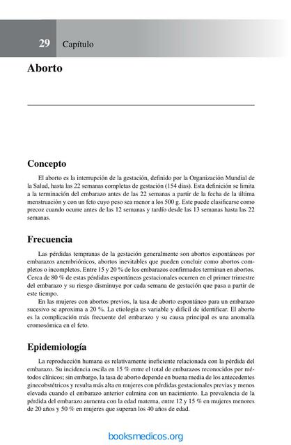 Obstetricia y perinatología capítulo 29 aborto