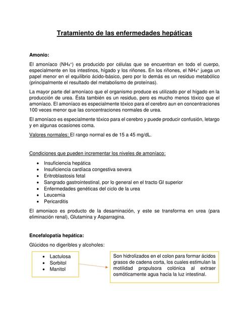 Tratamiento de las enfermedades hepáticas