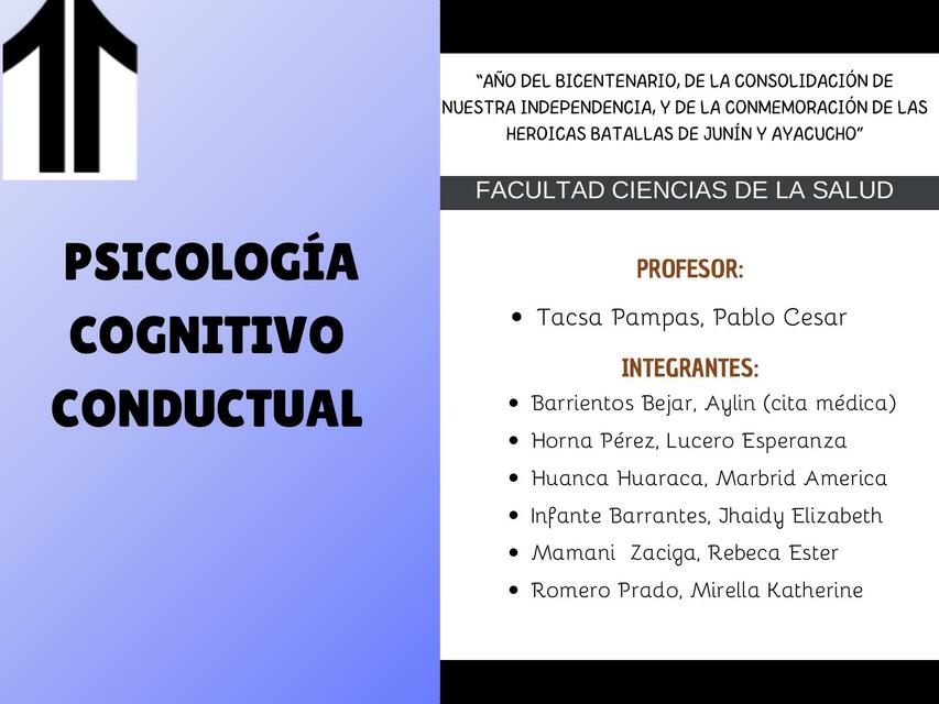 Psicología cognitivo conductual 