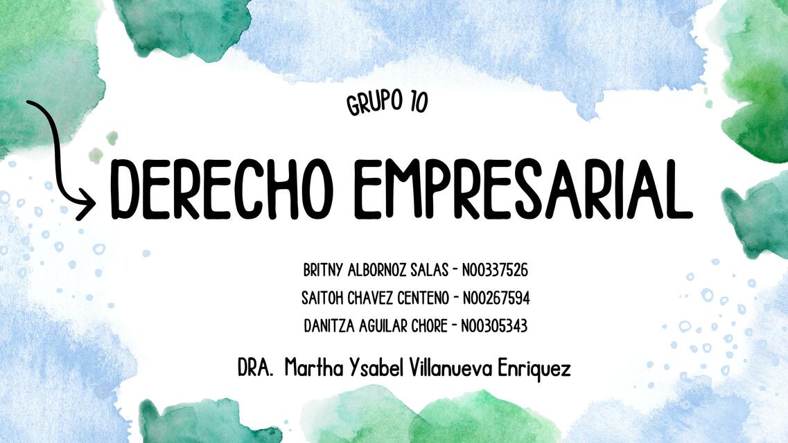 Derecho empresarial 