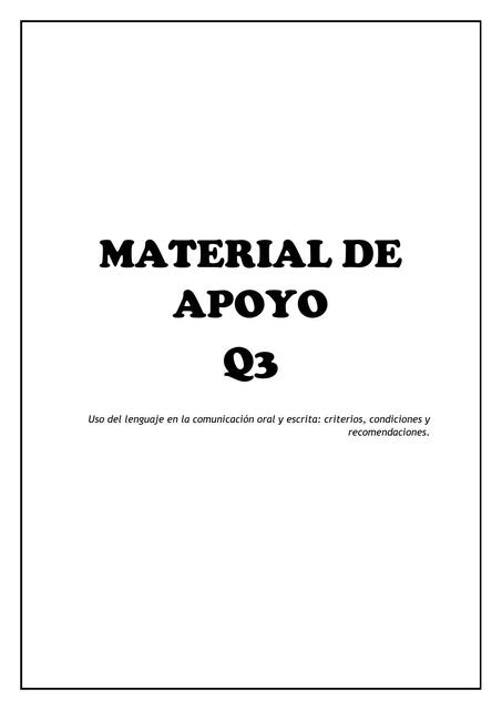 Material de apoyo Q3