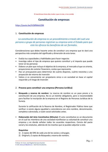 Material 13 Constitución de empresas