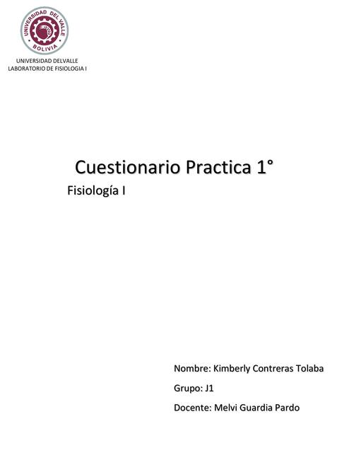 Practica 1 HOMEOSTASIS Y FUNCIÓN CELULAR