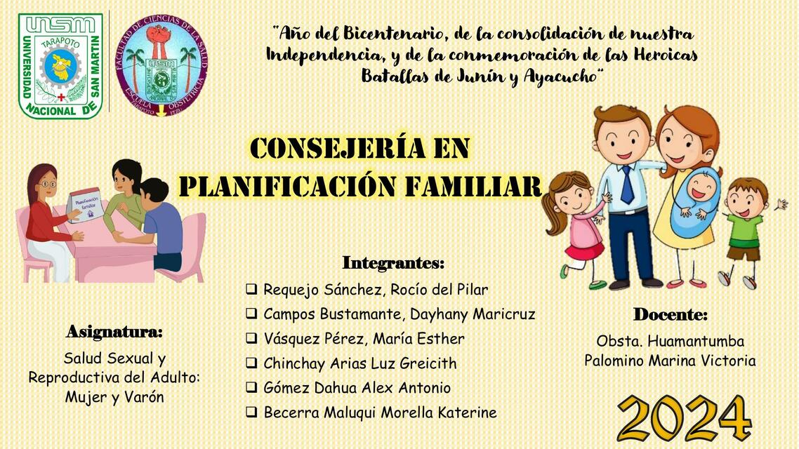 CONSEJERÍA DE PLANIFICACIÓN FAMILIAR