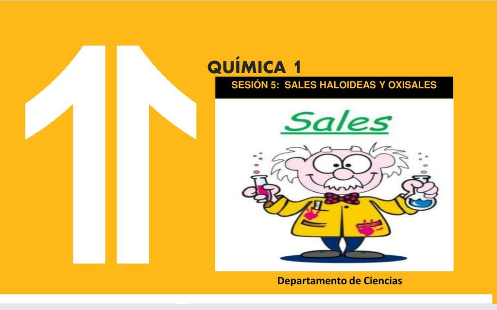 SESION 5 FUNCIÓN SALES HALOIDEAS Y OXISALES