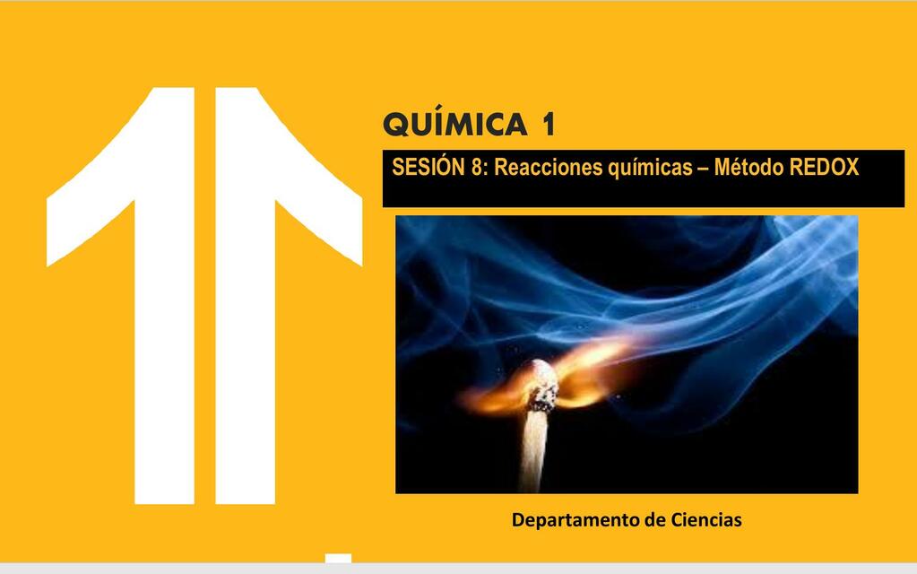 SESION 8 REACCIONES QUÍMICAS REDOX