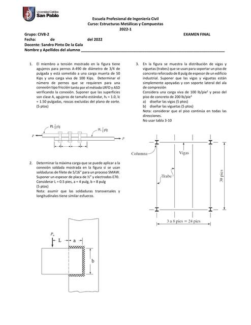 Examen Final Enunciados