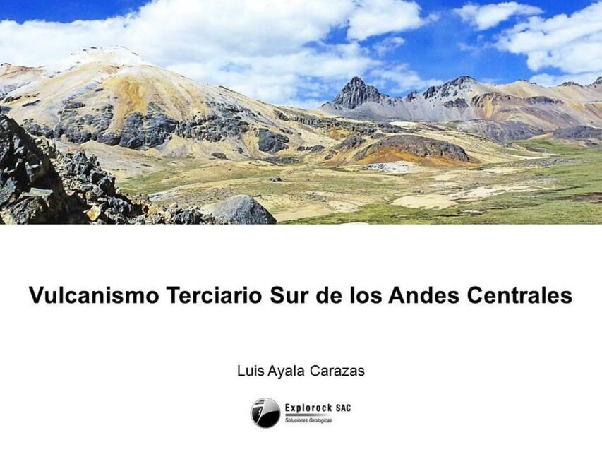 vulcanismo terciario sur de los andes centrales