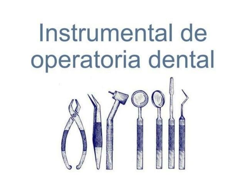 Instrumental de operatoria dental