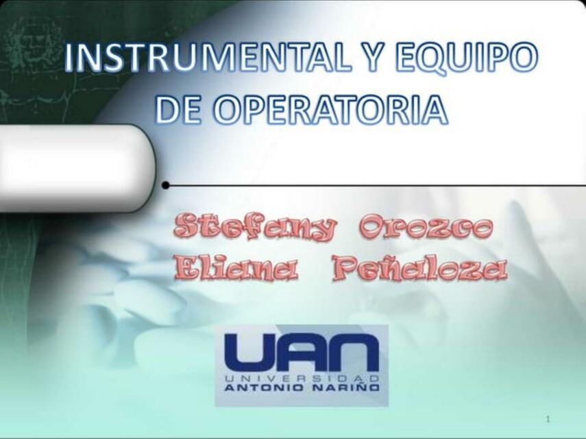 Instrumental en operatoria dental