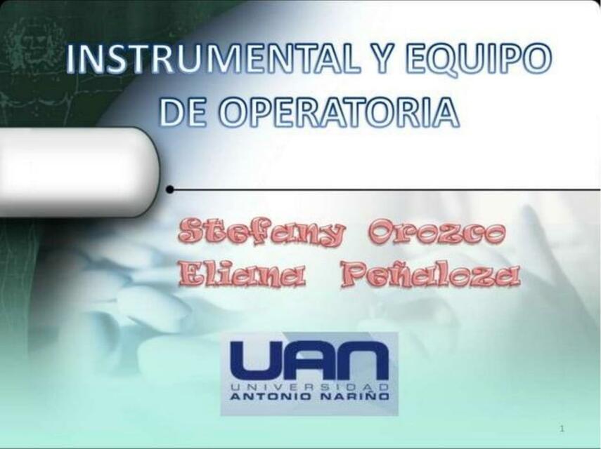 Instrumental en operatoria dental