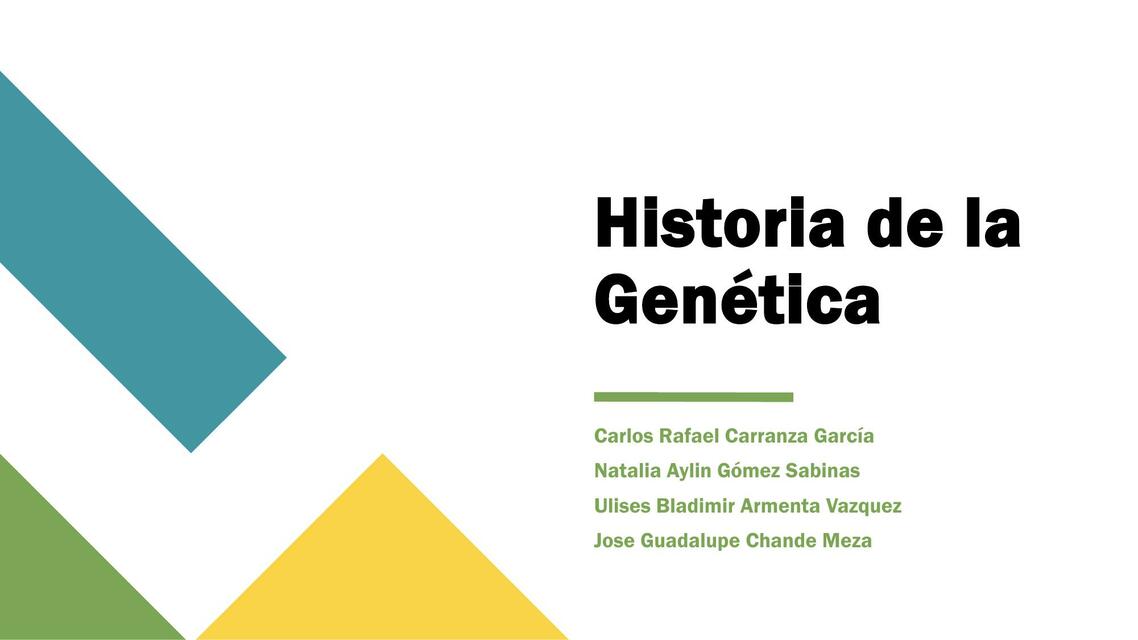 Historia de la genética 