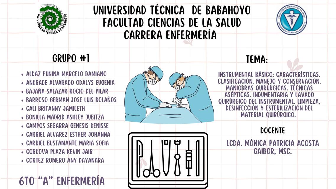 INSTRUMENTAL QUIRÚRGICO BÁSICO