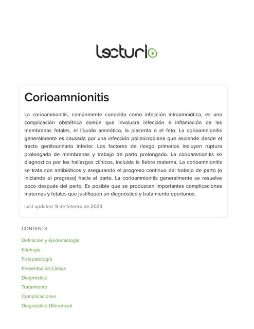 Corioamnionitis