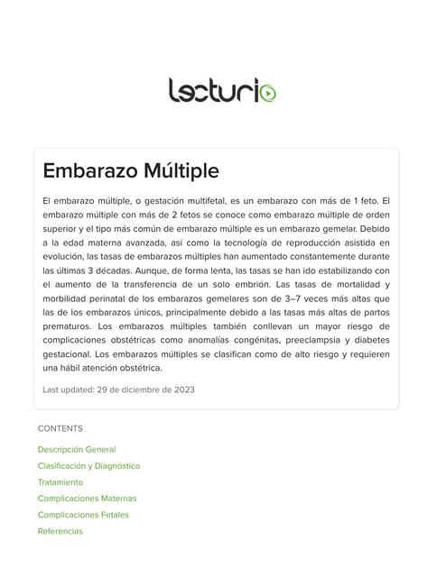 Embarazo Múltiple