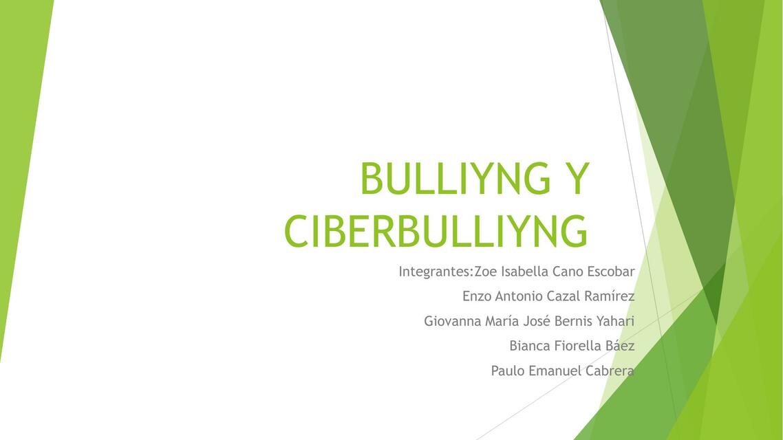 Bullying y Ciberbullying