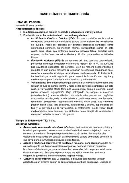 CASO CLÍNICO DE CARDIOLOGÍA 1