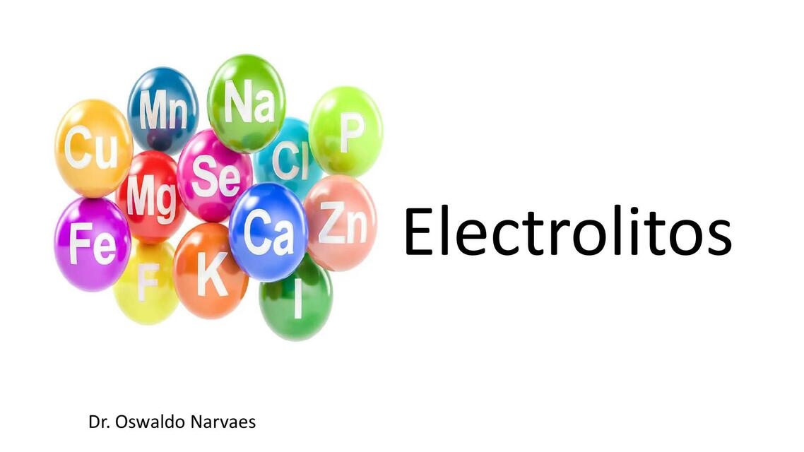 ELETROLITOS FUNCIONES Y ALTERACIONES