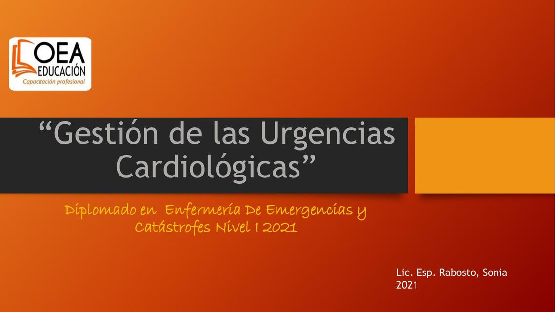 Gestion de las Urgencias Cardiologicas II