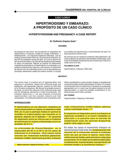 4 Hipertiroidismo y embarazo Caso Clínico 04